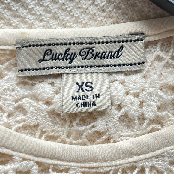 Lucky Brand Lace Yoke Sweater - Picture 7 of 8